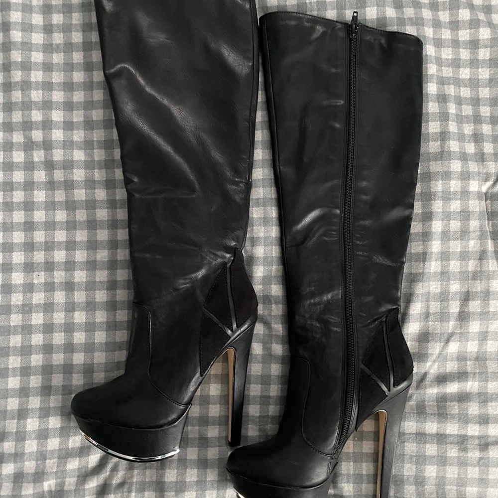 Black high boots